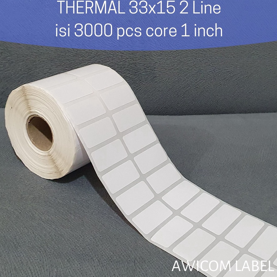 

Label Thermal 33x15 33 x 15 mm 2 line core 1 isi 3