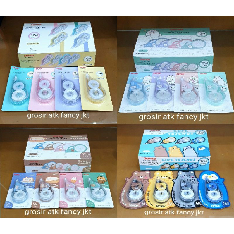 

522 Tipex Kertas Correction Tape Pita Koreksi Joyko Pastel CT-522PTL (12 meter x 5 mm)