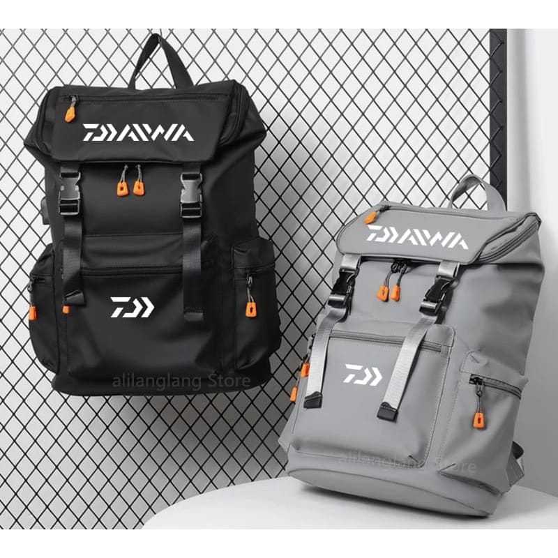 BestPromo New Tas Ransel Pria Tahan Air Waterproof Ransel Kulit Jumbo Sekolah Pria Black Tas