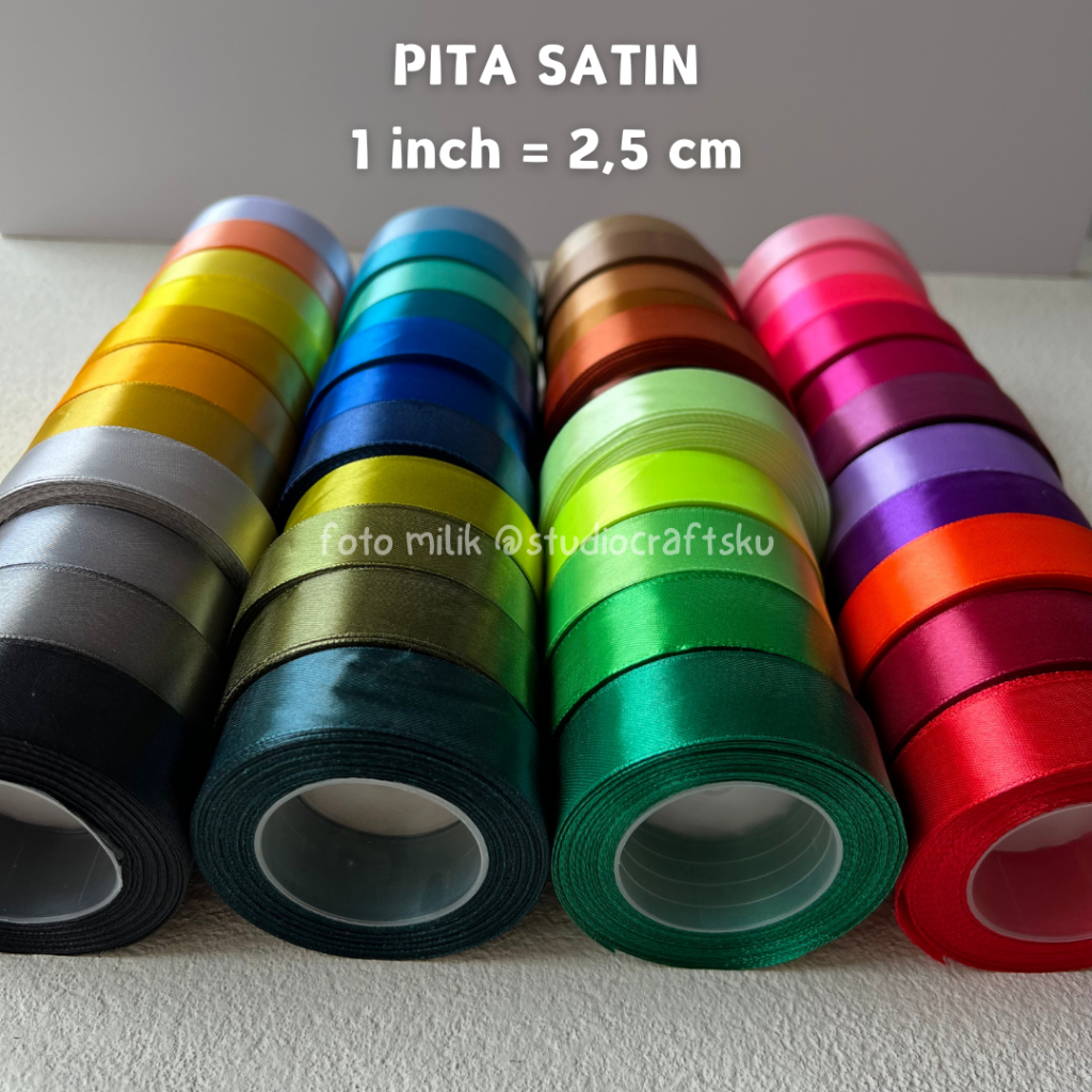 

Pita Satin 1 INCH = 2,5 CM | Pita Satin 1" Pita Satin 1in Pita Satin Import