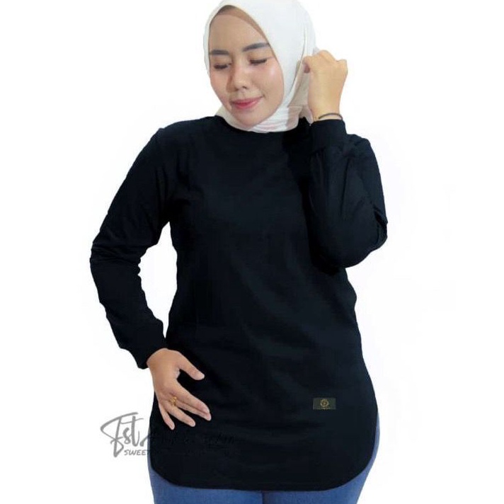 C6369 KAOS WANITA HIJAB STYLE MUSLIM TERLARIS  ATASAN WANITA LENGAN PANJANG TERBARU  KAOS FENOMENAL 