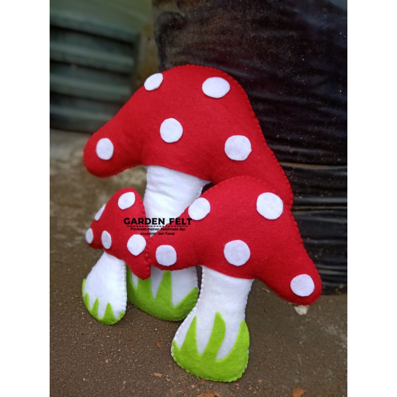 BONEKA JAMUR FLANEL/HIASAN JAMUR FLANEL