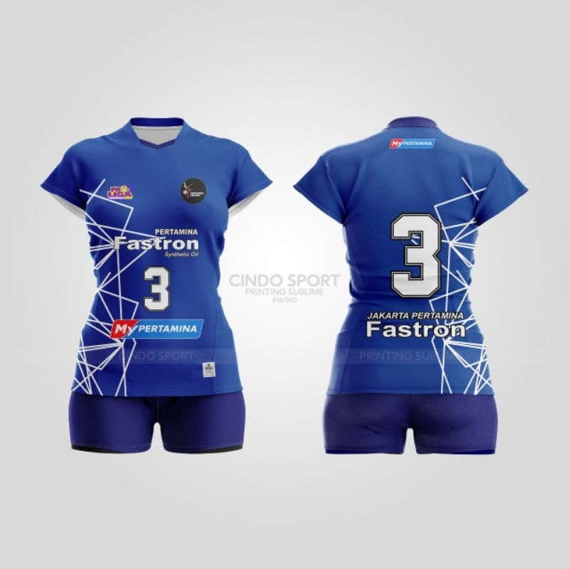 Stelan kaos voli fullprinting Pertamina Fastron jersey volly proliga 2024