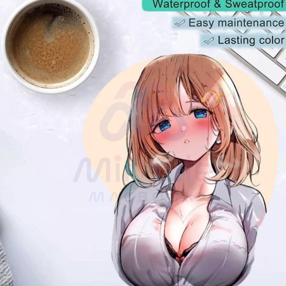 KODE D39I Mouse Pad Mouse Pad Ergonomic 3D Breast Silikon Wrist Rest