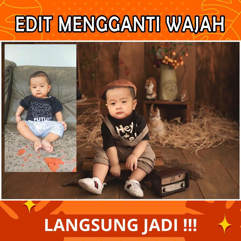 PROFESIONAL EDIT PROFESIONAL MENGGANTI WAJAH/MENGGANTI BADAN/MENGGABUNGKAN FOTO TERPISAH FOTO KELUAR