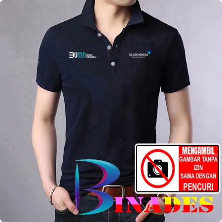 JUAL Kaos Baju Kerah Model Polo GARUDA INDONESIA - BUMN BINADES