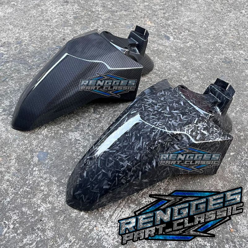 Slebor spakbor depan honda beat fi FI carbon wtp motif forged kevlar glossy