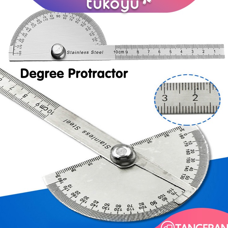 

Klasik 18 Stainless Degree ProtractorBusur DerajatProtractor Penggaris JangkaPengukur SudutRoundhead Measuring Ruler