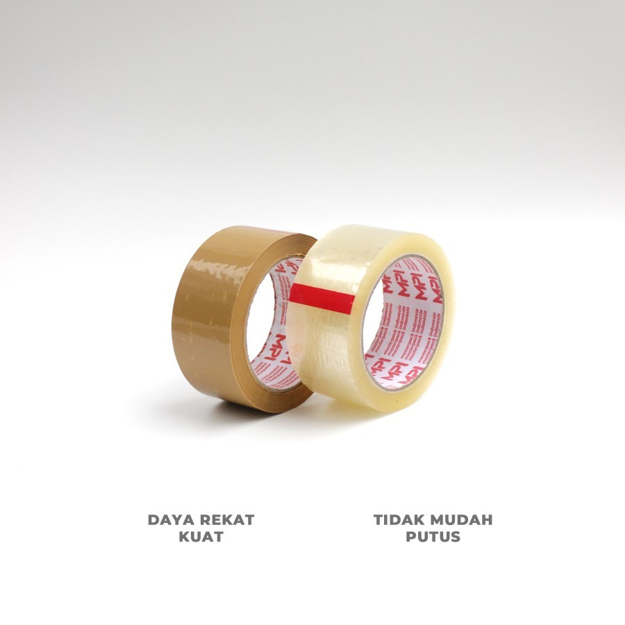 

( 3 PCS ) Lakban Bening - Lakban Cokelat 45 mm x 80 Yard Master Pack Indonesia BERKUALITAS