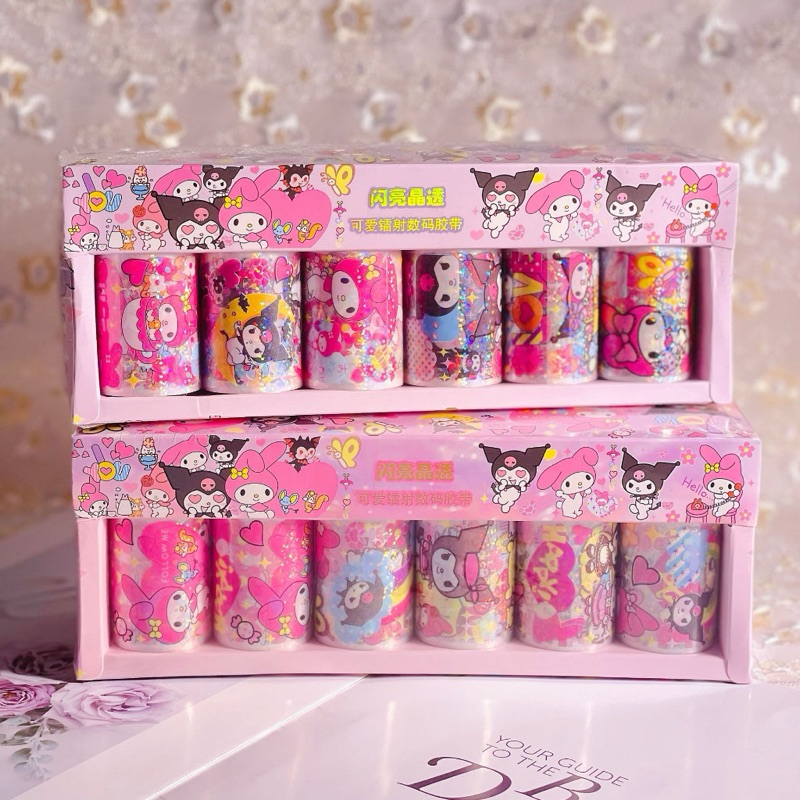 

Promo Sticker Roll Sanrio 5Cm Hologram Washitape Hiasan Dekorasi Anak Reward Design Note Diary