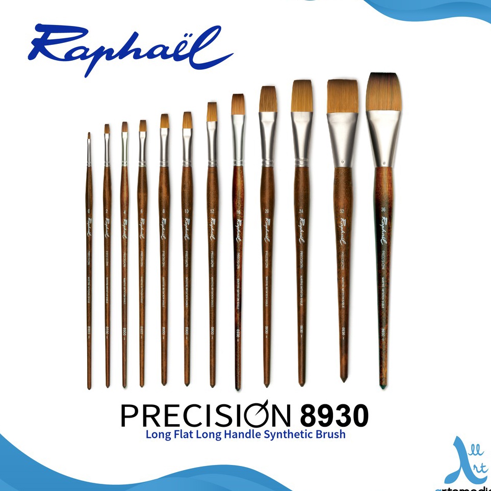 

Raphael 893 Long Flat Precision Synthetic Brush Long Handle