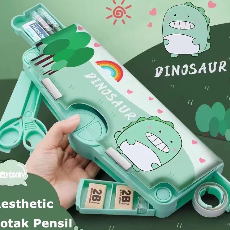 

Kotak Pensil Multifungsi Motif Unicorn Dinosaurus Astronot Untuk Anak Lengkap Peruncing ting Isolasi Penghapus 1