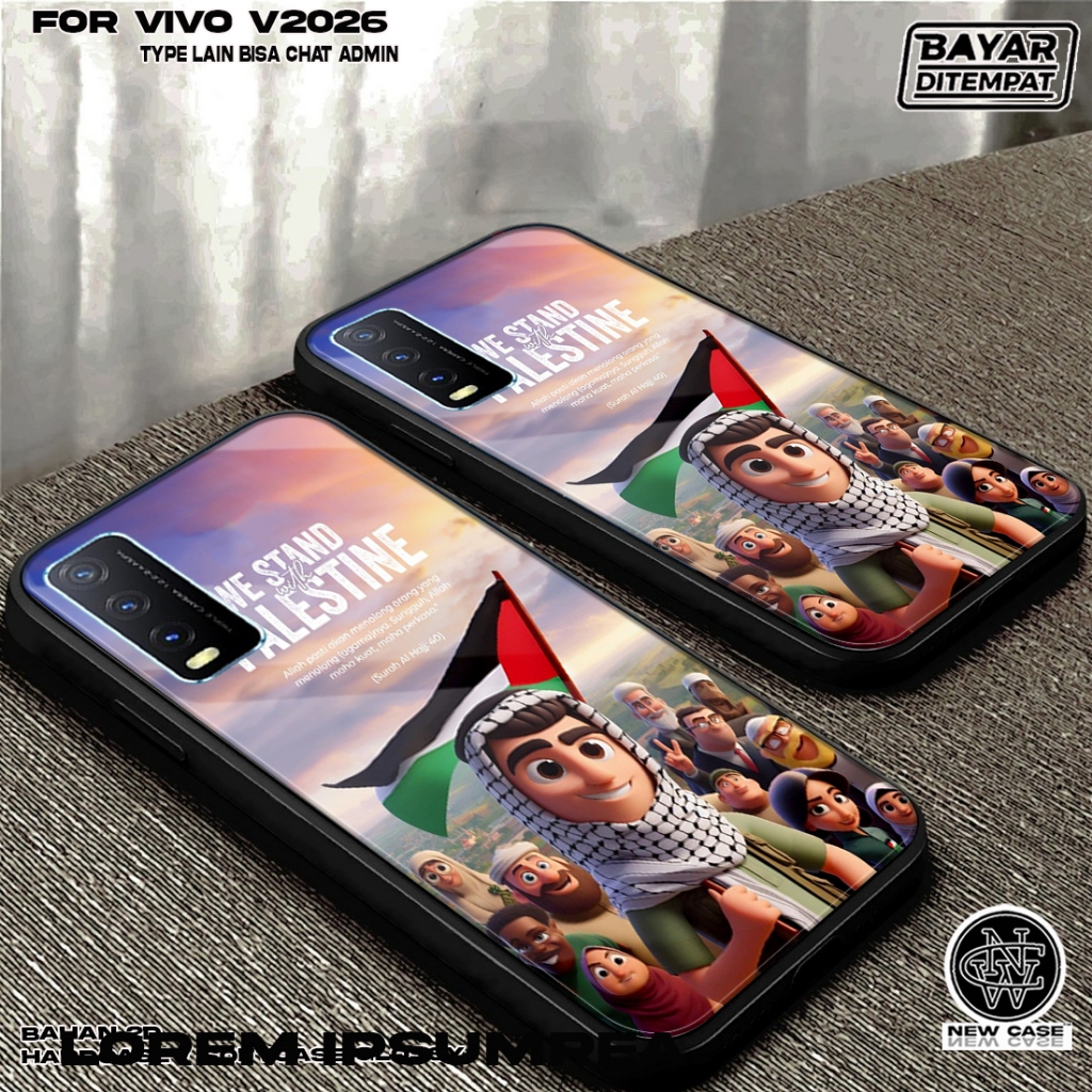 Case VIVO V2026 - Casing Hp VIVO Terbaru 2024 Newcase [ PALESTINA ] Silikon Hp - Kesing Hp VIVO V202