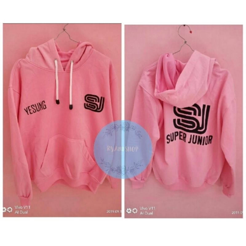 HOODIE SUPER JUNIOR ELF SJ LOGO SIWON KYUHYUN RYEOWOOK YESUNG DONGHAE EUNHYUK LEETEUK SIWON SHINDONG