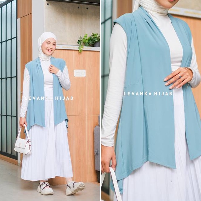Outer Pendek  Kardigan wanita bahan jersey korea  model outer tanpa lengan  CCa