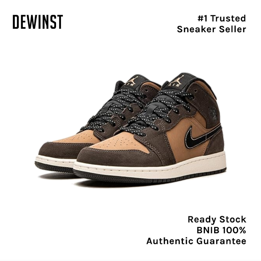 Air Jordan 1 Mid SE Dark Chocolate BNIB RESMI ORIGINAL
