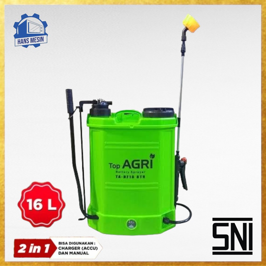 Knapsack Sprayer Alat Semprot 16 Liter TOP AGRI manual elektrik