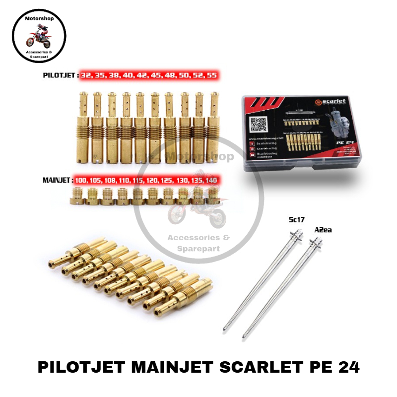 PILOTJET SPUYER PJ MAINJET MJ SET CARBU PE 24 26 28 30