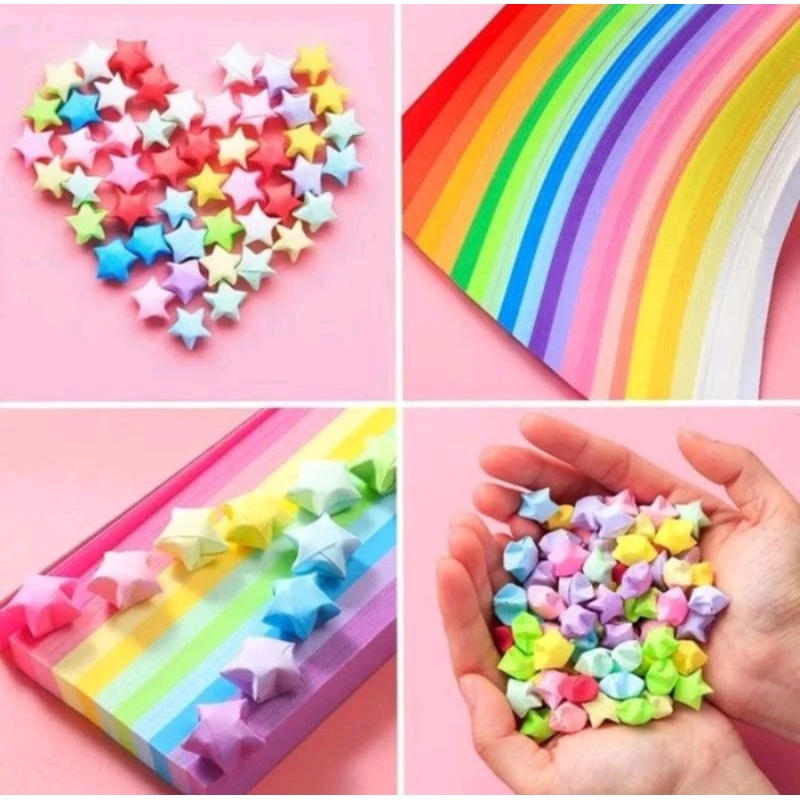 

Kertas Origami Panjang Bintang Kertas Lipat Rantai Bintang