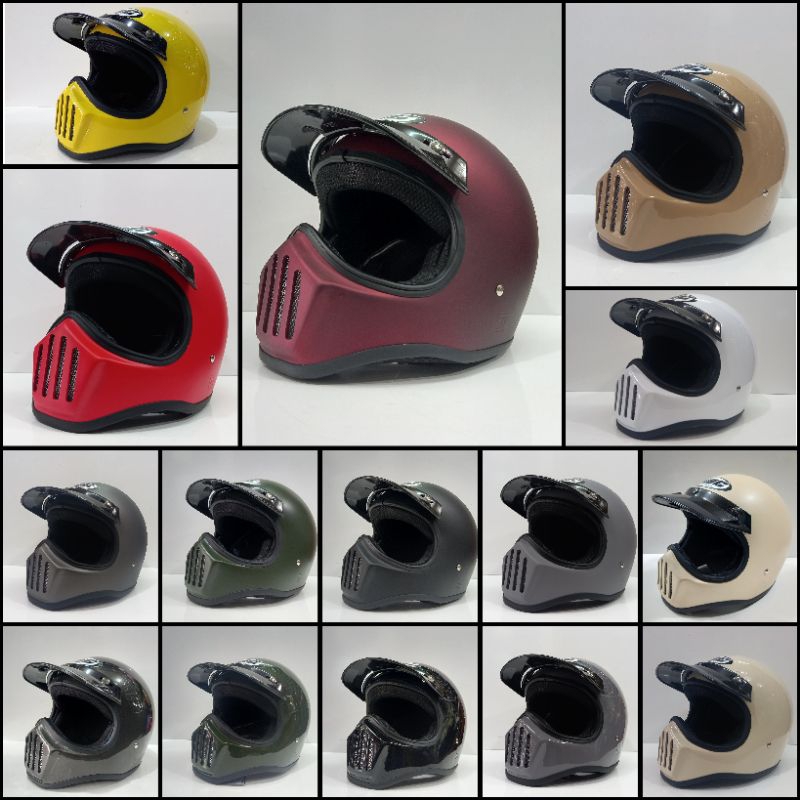 HELM HBC FULL FACE HBC CAKIL POLOS/CORAK