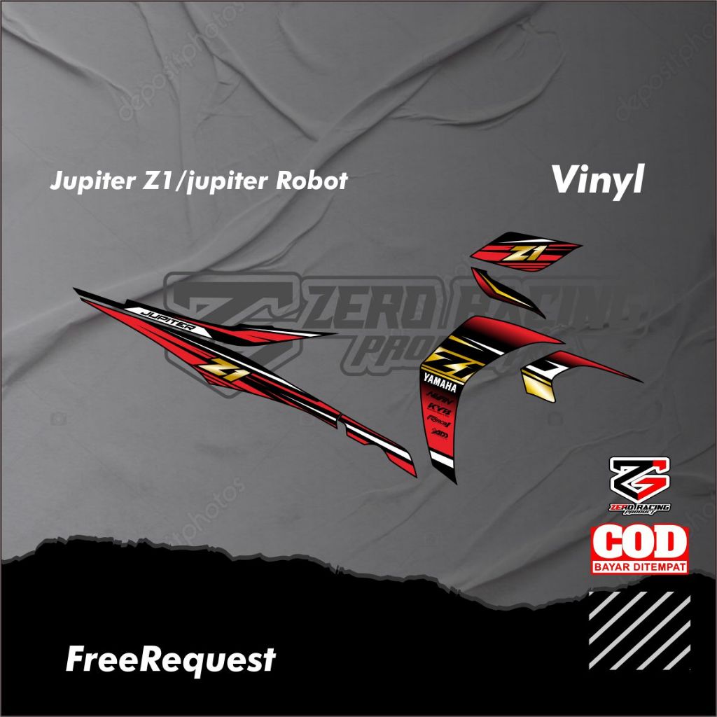 STIKER STRIPING VARIASI JUPITER Z1 - STIKER MOTOR JUPITER Z1 | STIKER JUPITER Z BURHAN | JUPITER Z R