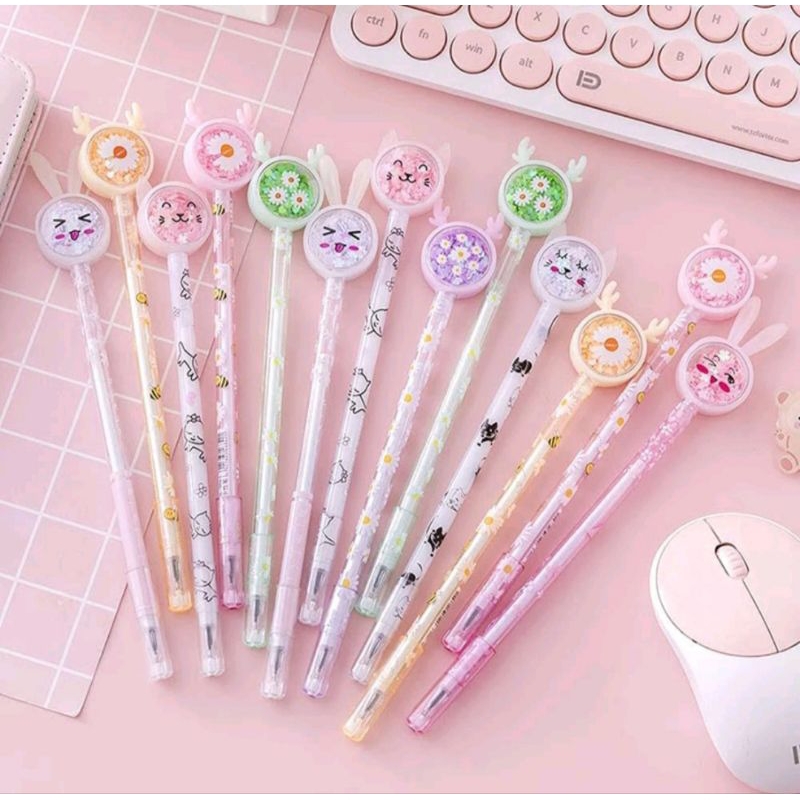 

Pulpen Glitter/ Pulpen Kiyowo/ Pena Cute Karakter Kupu Kupu Bolpoin Glitter
