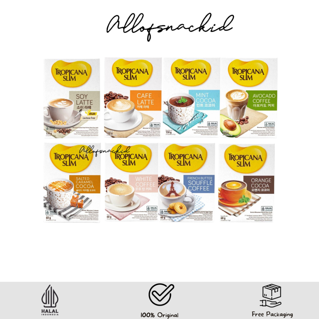 

TROPICANA SLIM - Minuman Kopi / Cokelat tanpa Gula - Coffee / Cocoa - Box