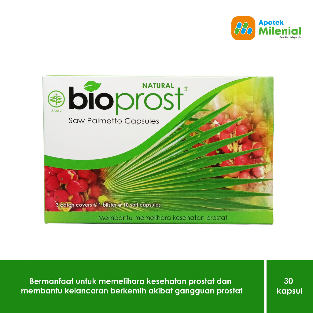 Bioprost Natural Saw Palmetto Capsules Box isi 30 Kapsul / Memelihara Kesehatan Prostat