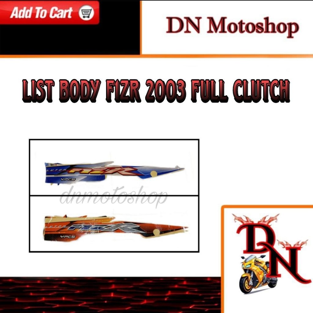 Striping Sticker List Body FIZR 2003 Full Clutch