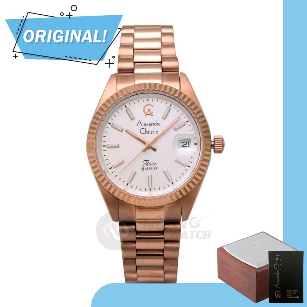 Jam Tangan Wanita Analog Alexandre Christie 5016LD AC5016 AC 5016 LD 5016 LDBRGSL Original Garansi R