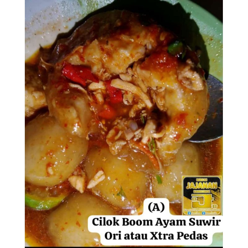

Cilok Baso Aci Ayam Suwir Mercon Rawit/Original JUMBO FREE Chili Oil