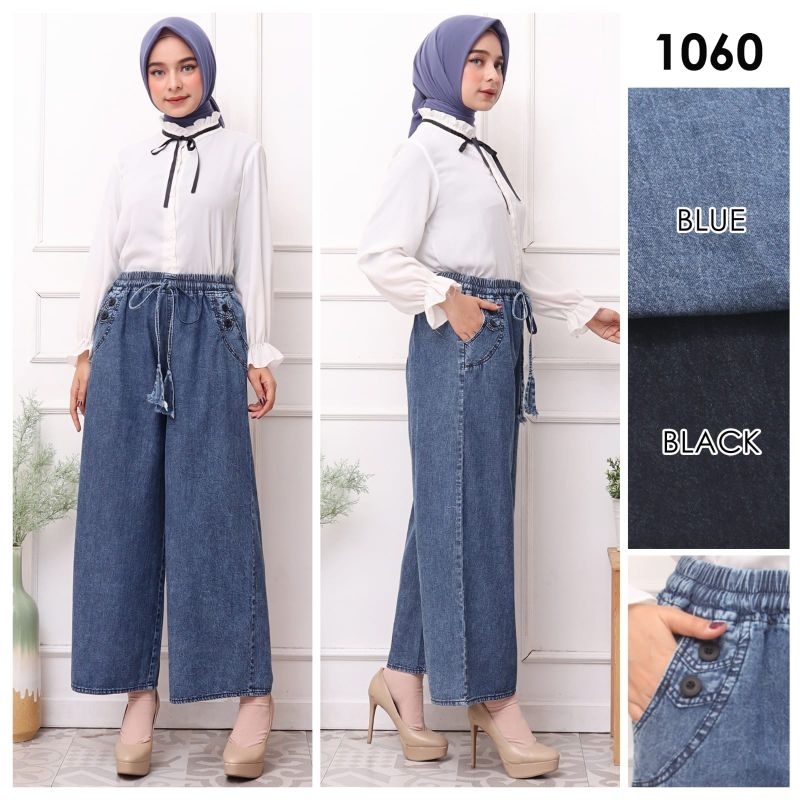 Celana jeans kulot kancing 2