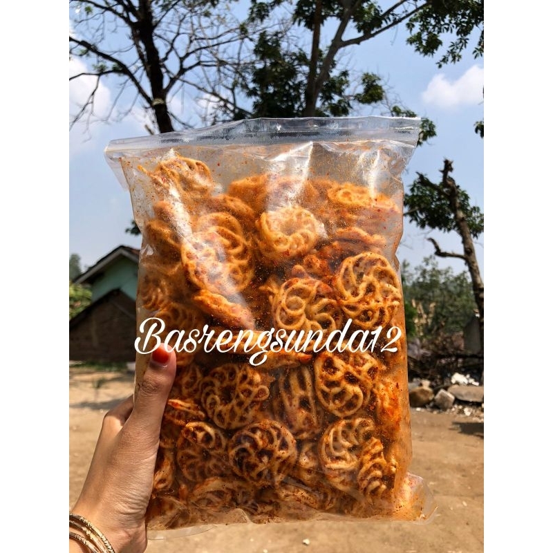 

Seblak kering Kerupuk Pedo pedas Daun jeruk 500 gram