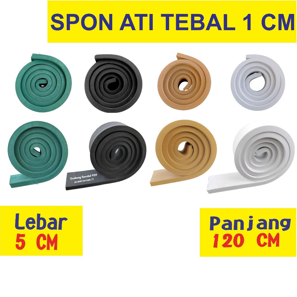 ( LIMBAH ) SPON ATI / BUSA ATI / SPON EVA TEBAL 1 CM BENTUK POTONGAN PERSEGI PANJANG UNTUK LIS KACA,
