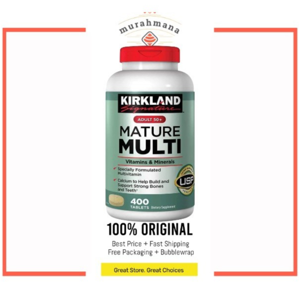 Kirkland Signature Adult 50+ Mature Multi Isi 400 Tablets ORIGINAL USA