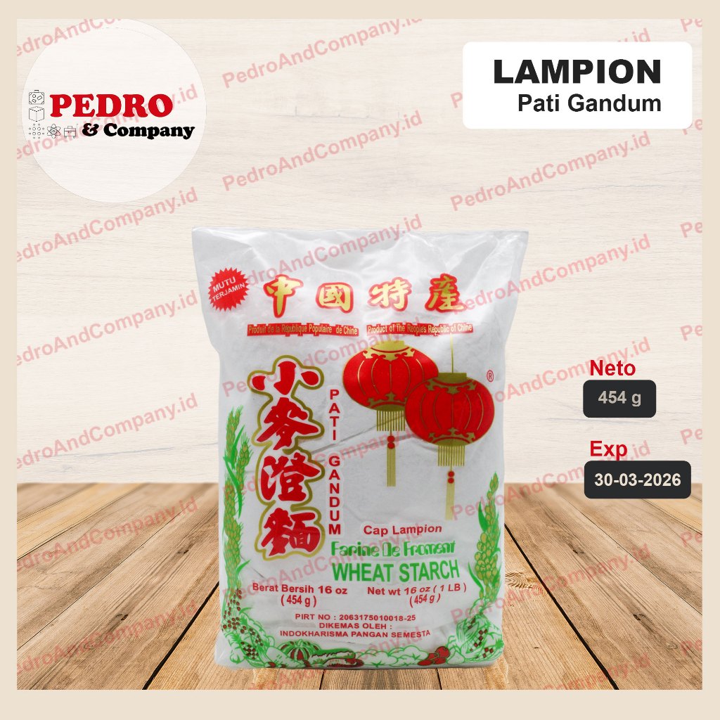 

Wheat starch/ tepung gandum / tang mien wheat startch LAMPION 454 gr