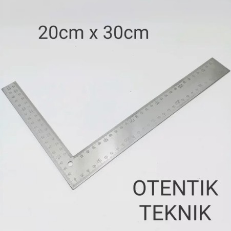 

PENGGARIS SIKU BESI 2 CM X 3 CM 8 X 12 INCH CHROME PLATED ANGLE RULER