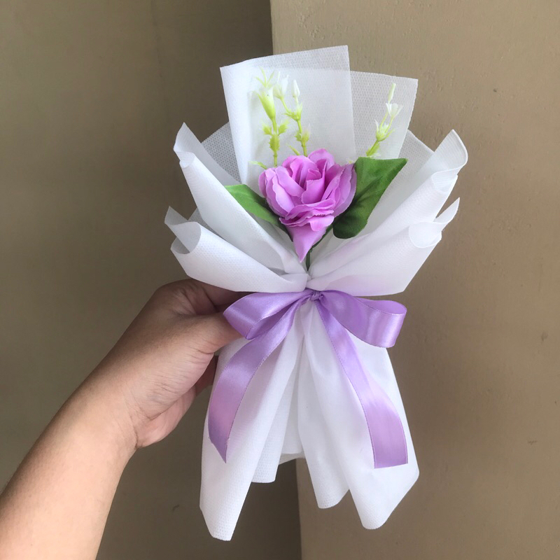Single rose | Bunga mawar satuan |  Buket wisuda| buket bunga artificial satuan | Bunga 1 tangkai | 