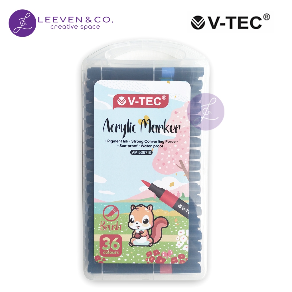 

V-TEC ACRYLIC MARKER BRUSH 36 COLOR (AM 5367 B)