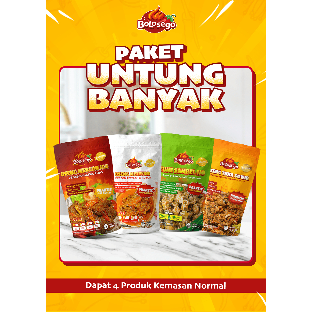 

PAKET UNTUNG BANYAK (IGA, METEYOR, CUMI, TUNA) BOLOSEGO