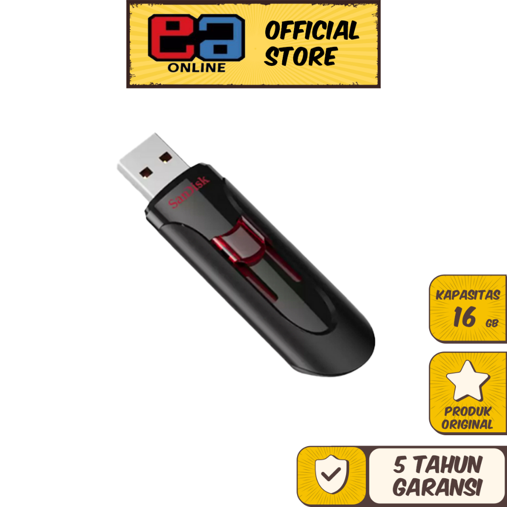 SanDisk Cruzer Glide CZ600 USB 3.0 : 16GB - Flashdisk