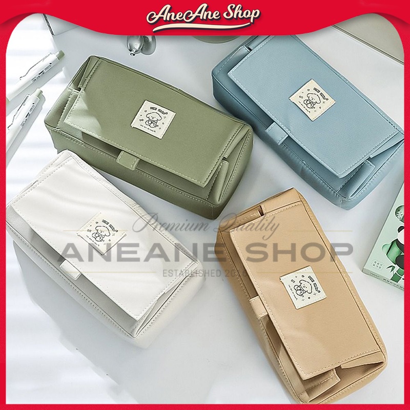 

Tempat Pensil Kanvas Kapasitas Besar KIMI LAND Model Dompet Organizer Alat Tulis Multifungsi