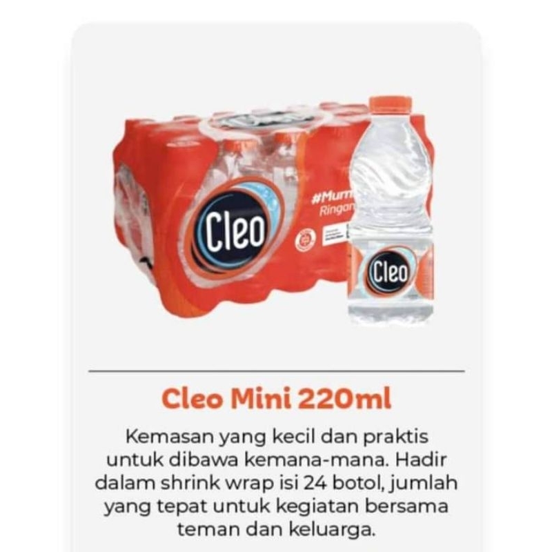 

Cleo mini 220ml Bundling isi 5 pack