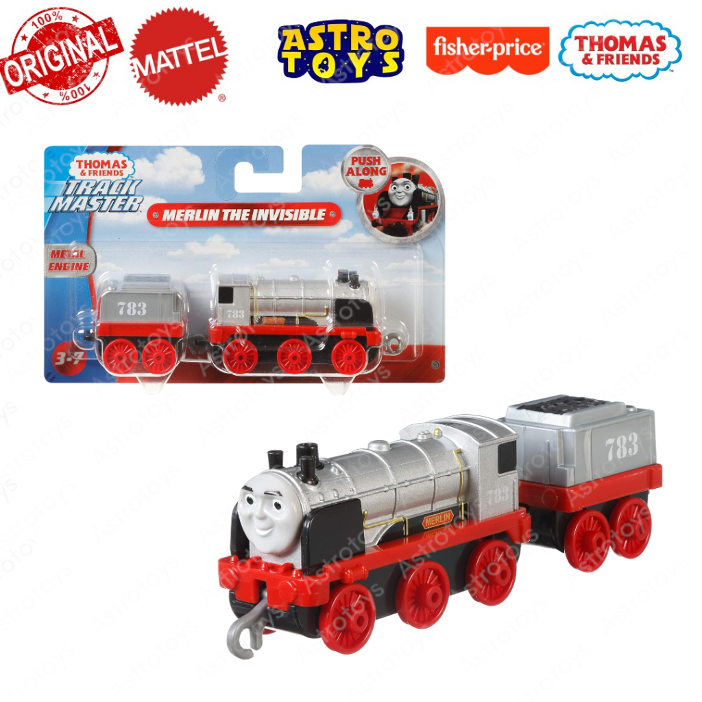 Fisher Price Merlin the Invisible Diecast Thomas And Friends Adventures Metal Engine Push Along Trac