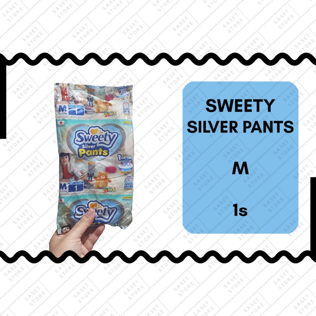 Sweety Silver Pants M 1 pc Sachet Popok Celana Anak Bayi