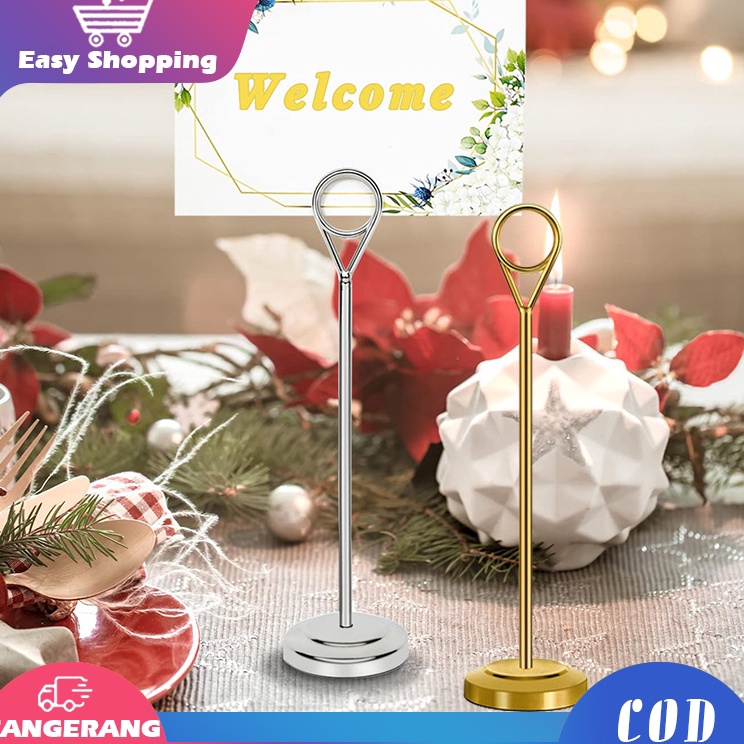 

Tiang Nomor Meja Stainless Menu Stand Table Number Holder Stand Tatakan Holder Foto Price Tag