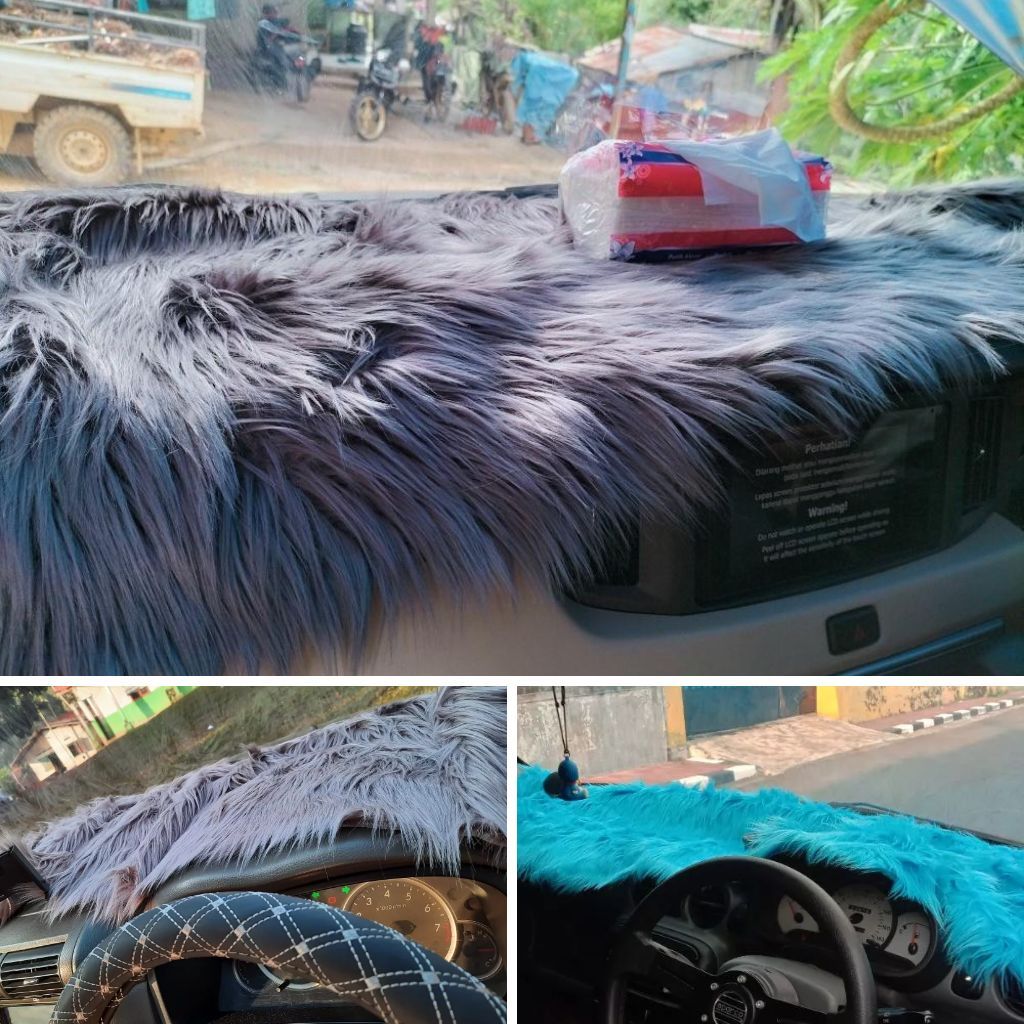 Karpet Bulu Dashboard Mobil | Alas Dashboard Mobil Bulu Korea | Karpet Dashboard Mobil Taplak Hiasan