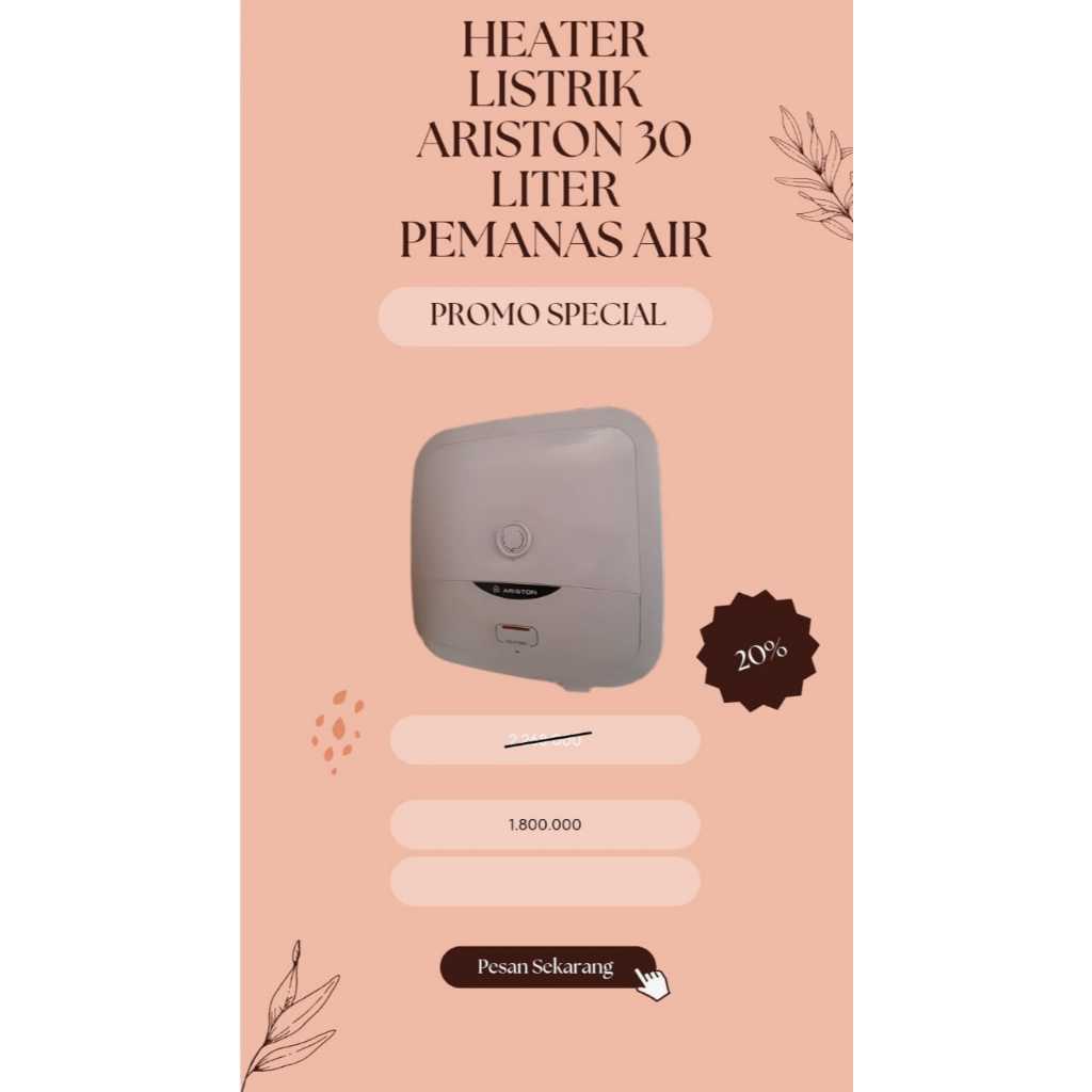 Heater Listrik Ariston 30 Liter Pemanas Air