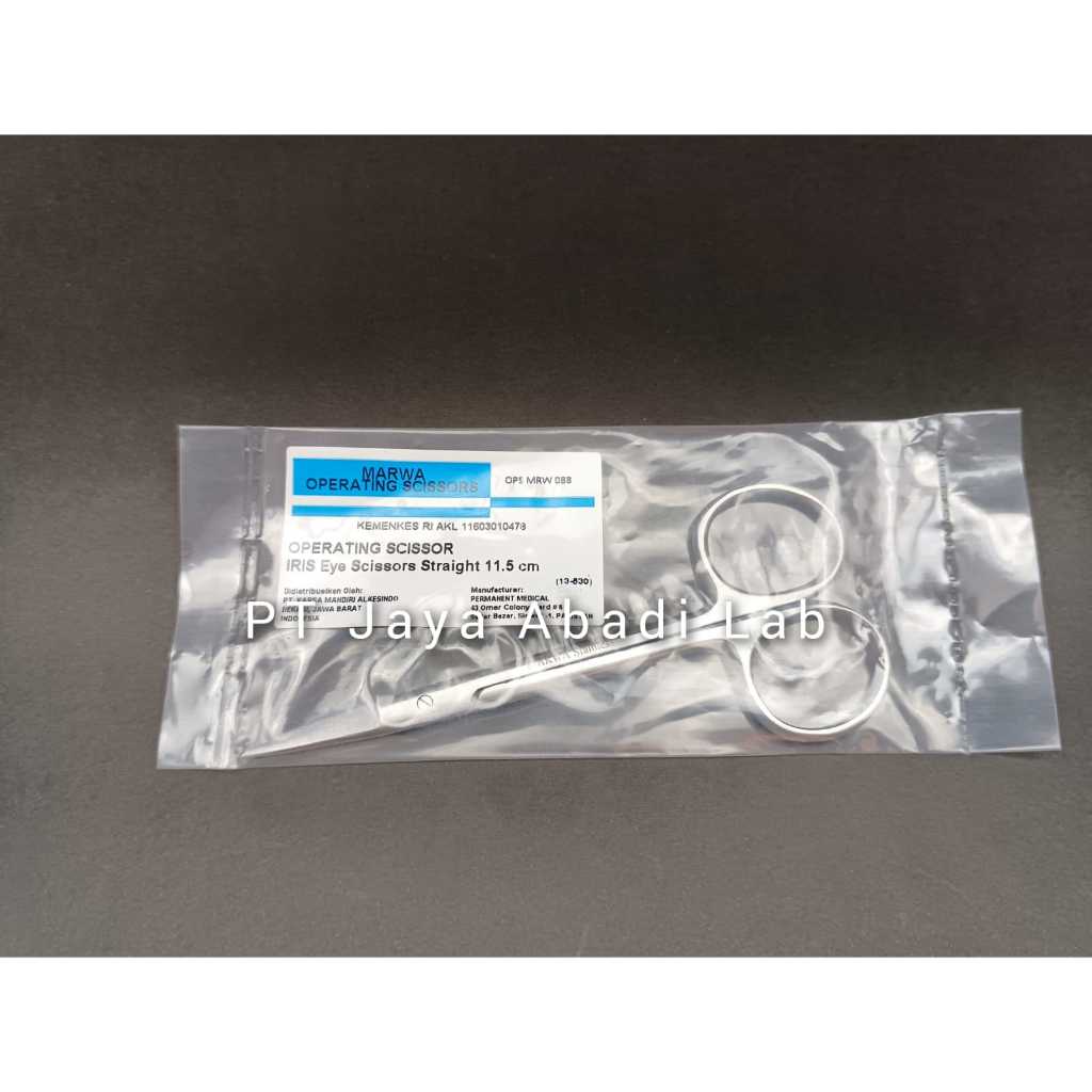 operating scissor gunting benang bedah medis lurus 11,5 cm iris saffa marwa sellaco