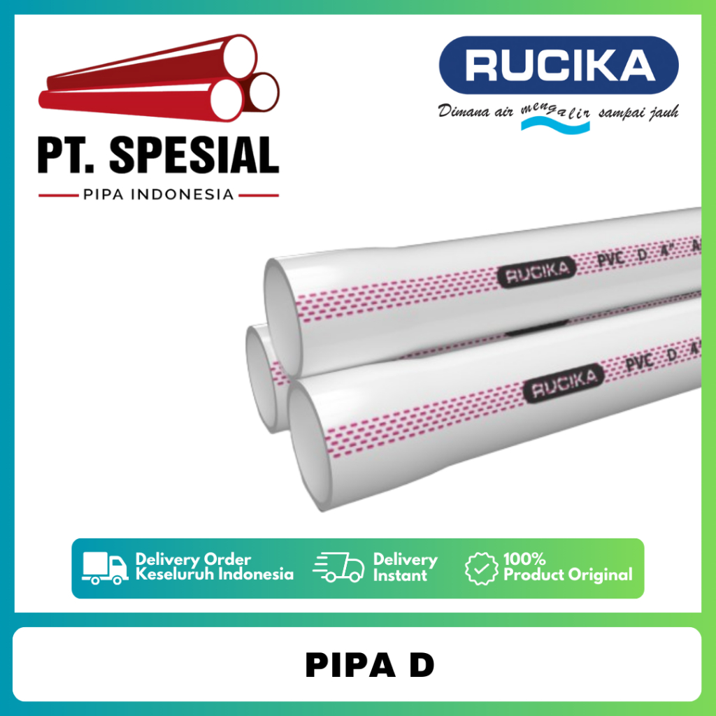 Pipa PVC D Standard Rucika 1 1/4 inch - 5 inch / Pipa PVC Rucika - 06